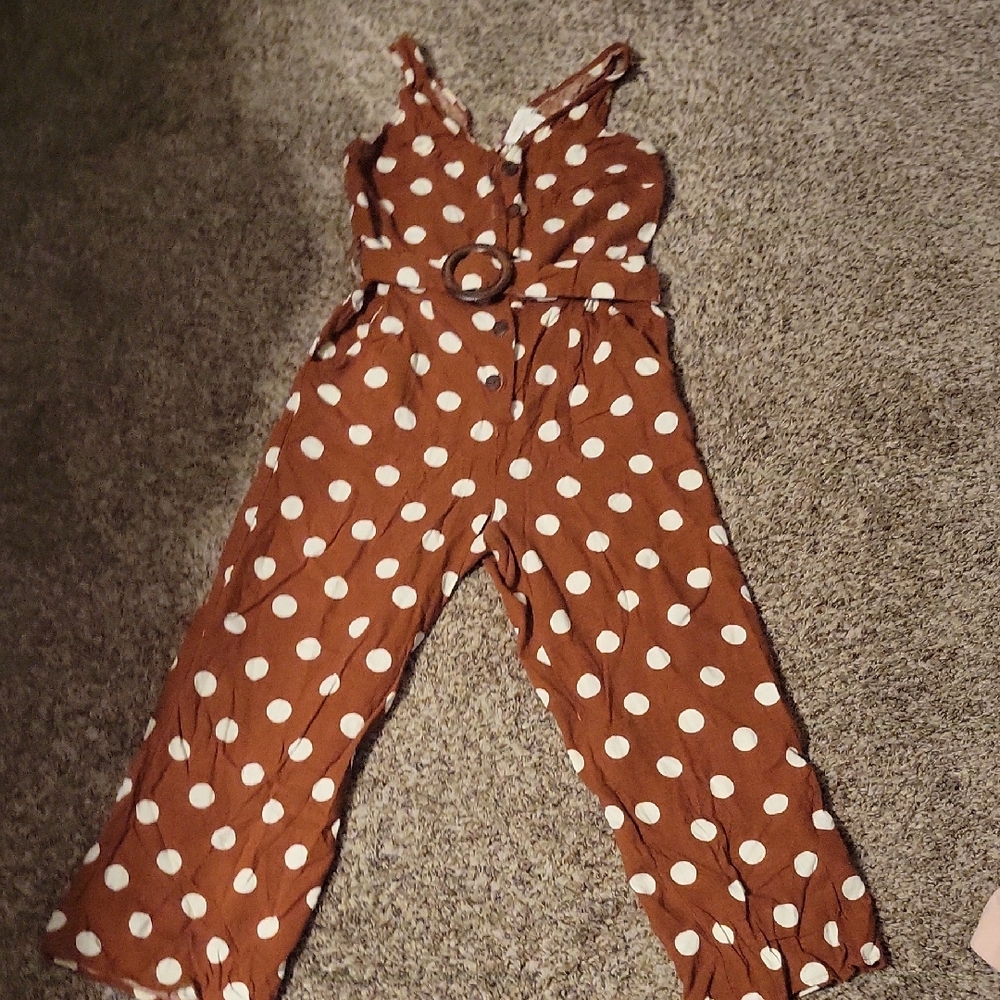 Brown Polka Dot Adult One Piece